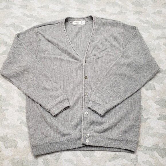 Other - Vintage Classics by Palmland Cardigan Men s XL Gray Acrylic Made In USA
